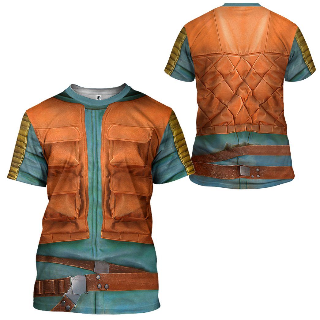 SW T-shirt SW Greedo Costume 3d Orange Blue T-shirt Hoodie