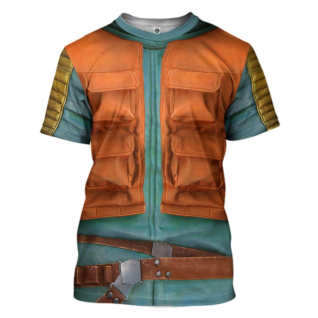 SW T-shirt SW Greedo Costume 3d Orange Blue T-shirt Hoodie