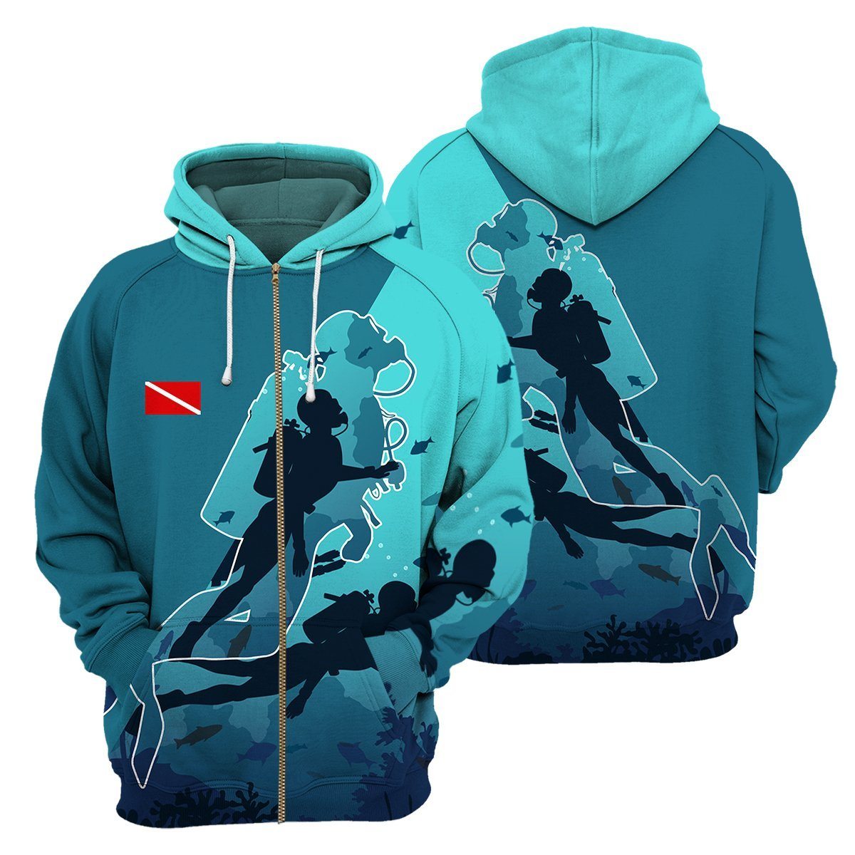 Scuba Diving No Text - All Over Printed Shirt