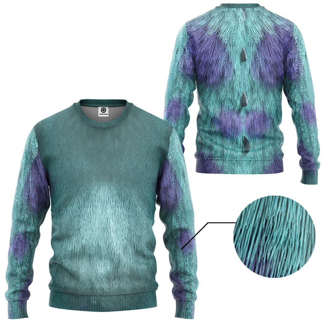 Monster Inc Sullivan Cosplay Costume Tshirt Hoodie QT208473Hf