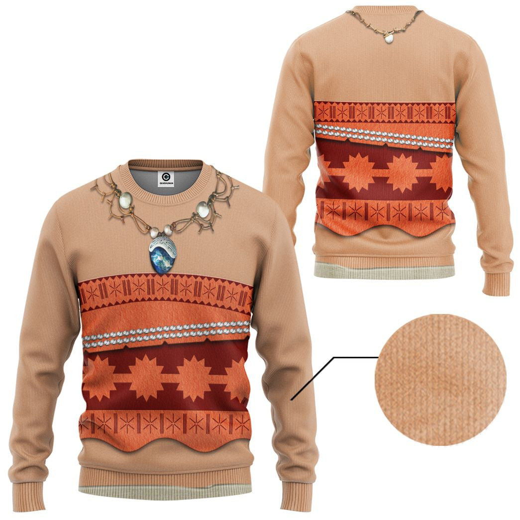 Moana Princess Cosplay Costume Tshirt Hoodie QT209183