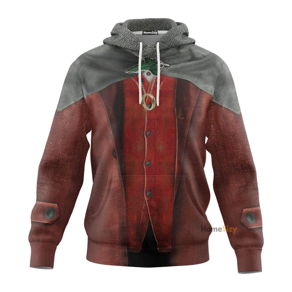 Frodo Baggins Lord Of The Rings Custom Cosplay Costume Tshirt Zip Hoodie Sweatshirt QT210312Hf