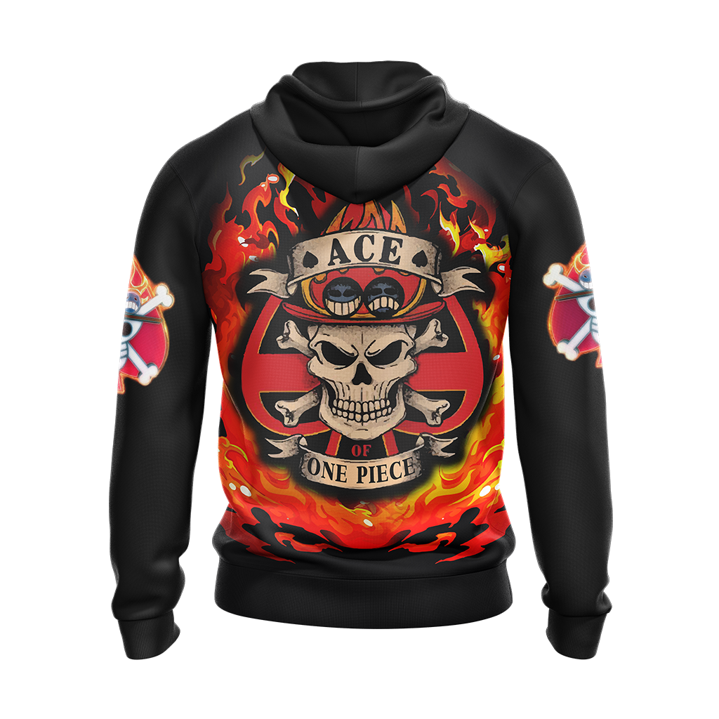One Piece Hoodie Portgas D. Ace Ace Of One Piece Fire Black Hoodie Anime Clothing Ault