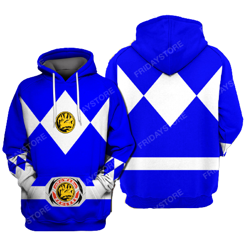 Power Ranger T-Shirt Blue Power Ranger Costume T-Shirt Power Ranger Hoodie - Trendy Gift For Men & Women