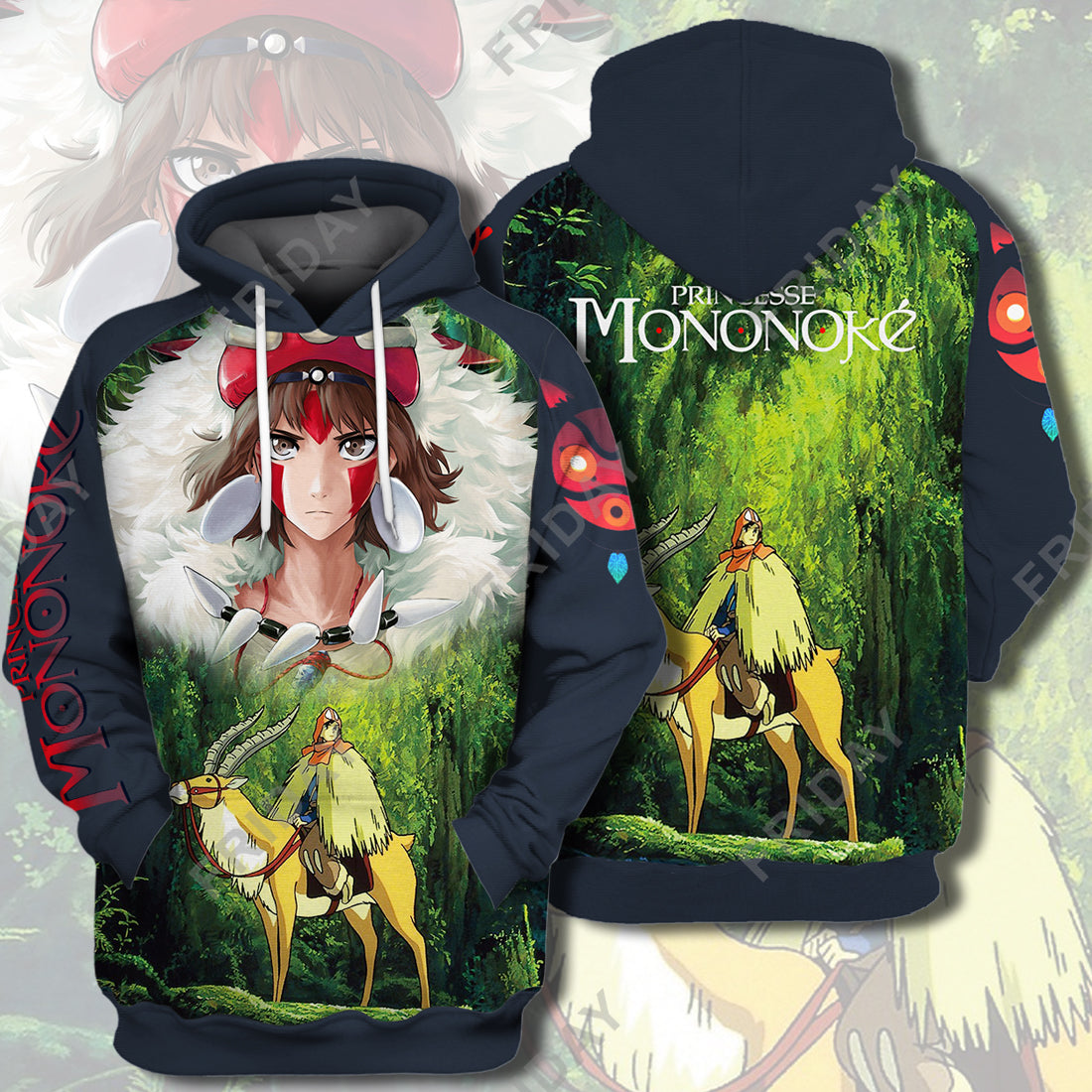S.Ghibli T-shirt Princess Mononoke Wolf Girl Hoodie Amazing High Quality S.Ghibli Hoodie Sweater Tank