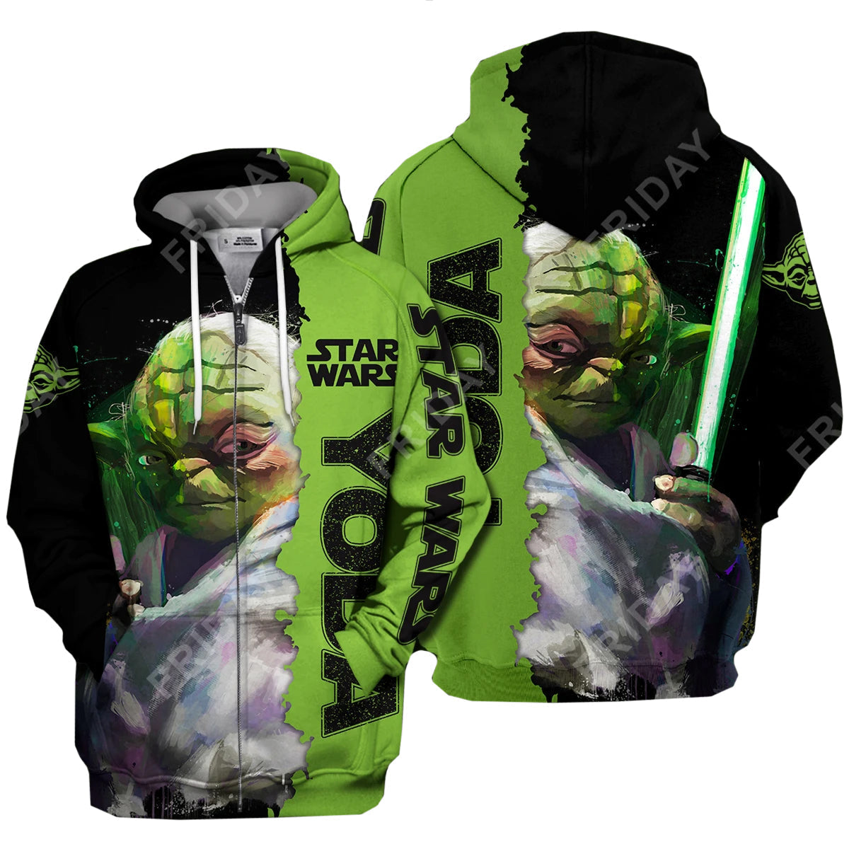 SW T-shirt Master Yda Holding Lightsaber 3D Print T-shirt Awesome High Quality SW Hoodie Sweater Tank