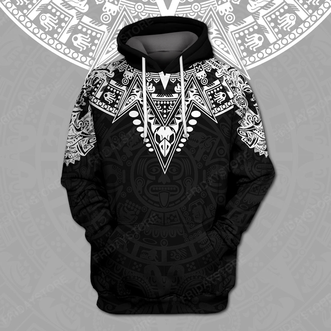 Gifury Mexican T-shirt Mexican Culture Aztec Pattern Black White T-shirt Mexican Hoodie Sweater Tank 2022