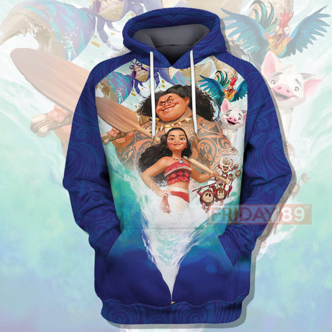 Moana T-shirt Moana Princess & Maui Magical Ocean 3D Print T-shirt Amazing DN Hoodie Sweater Tank