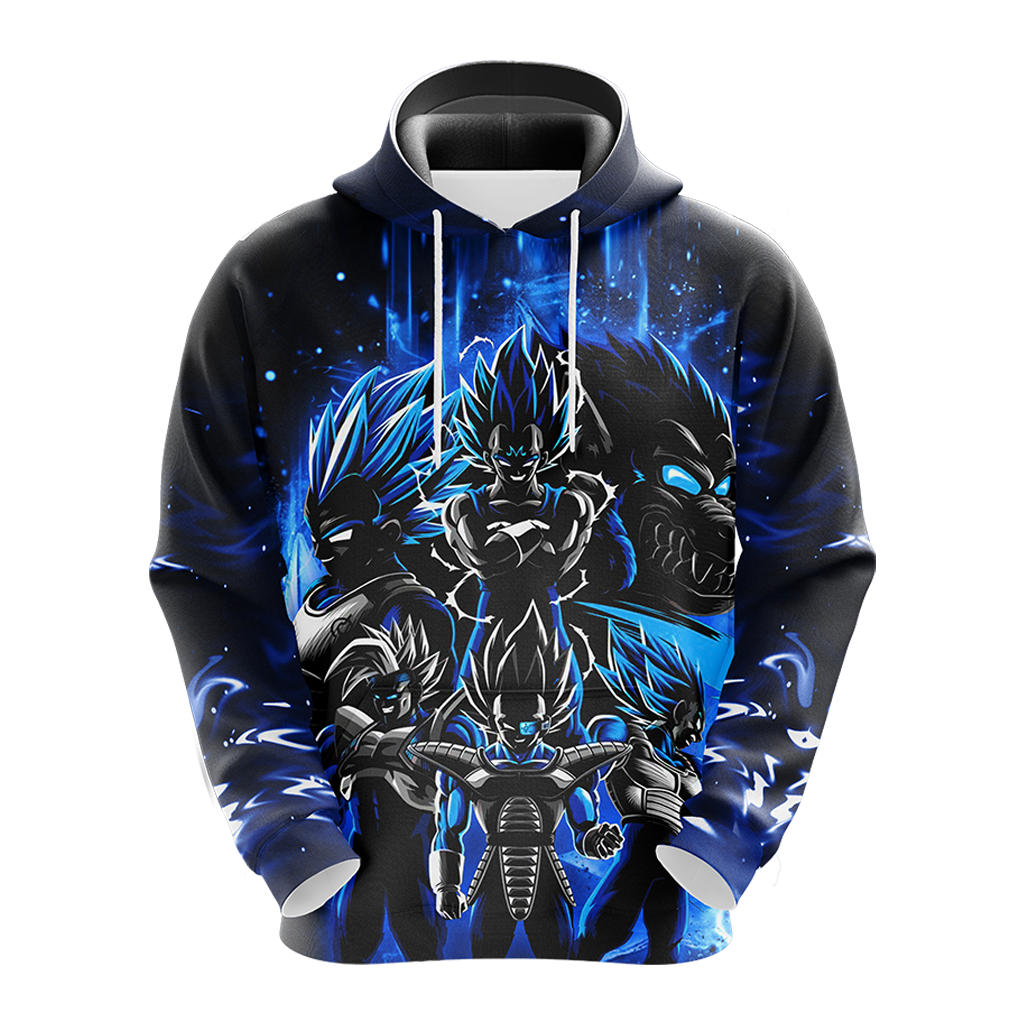 Dragon Ball T-shirt Dragon Ball Vegeta Glowing Blue 3d T-shirt Dragon Ball Hoodie