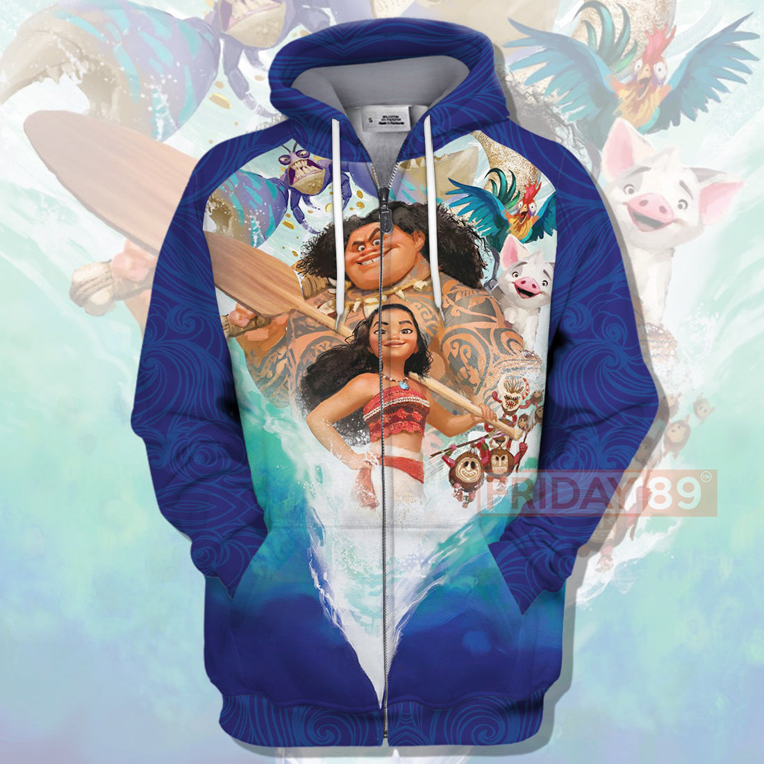 Moana T-shirt Moana Princess & Maui Magical Ocean 3D Print T-shirt Amazing DN Hoodie Sweater Tank