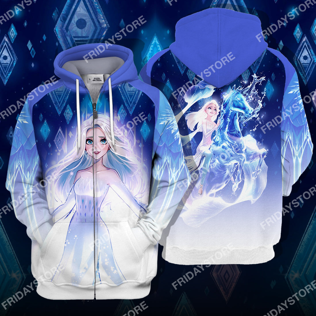 DN Frozen T-shirt Disney Frozen II Water Horse Elsa T-shirt Amazing DN Frozen Hoodie Sweater Tank Elsa Hoodie Shirt