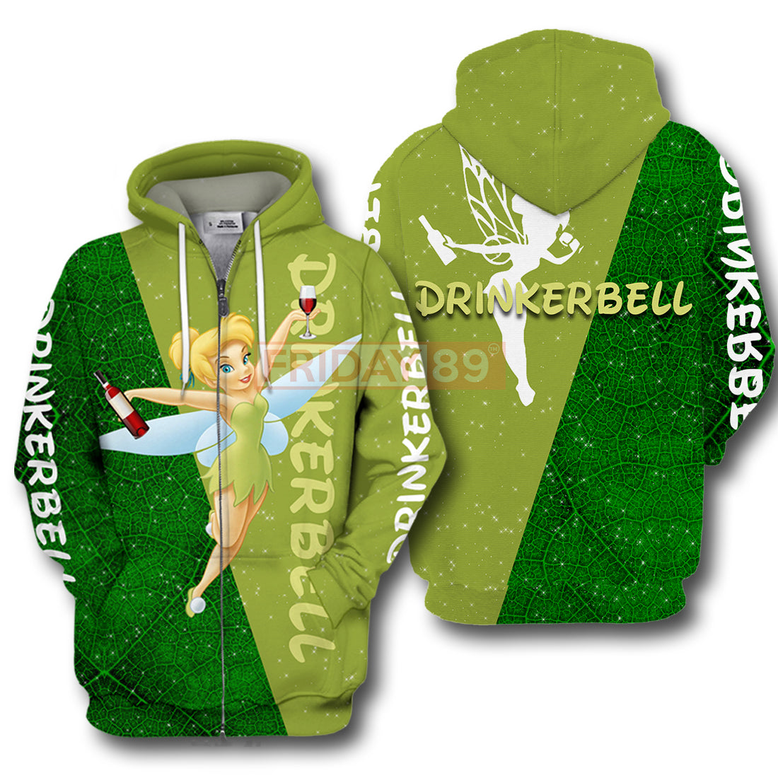 TinkerBell T-shirt Drinkerbell Green Frost Fairy TinkerBell Shirt DN Hoodie Sweater Tank