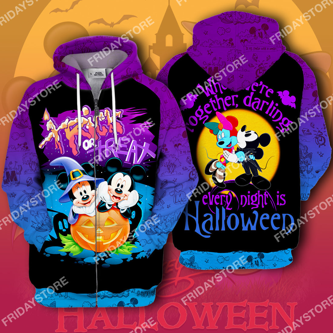 DN T-shirt We're Together Darling Every Night Is Halloween T-shirt High Quality DN Mk Mouse Hoodie Sweater Tank