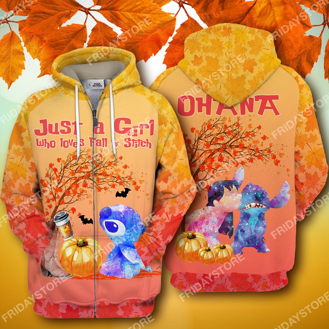 LAS T-shirt Just A Girl Who Loves Fall And Stitch T-shirt Cute High Quality DN Stitch Hoodie Sweater Tank