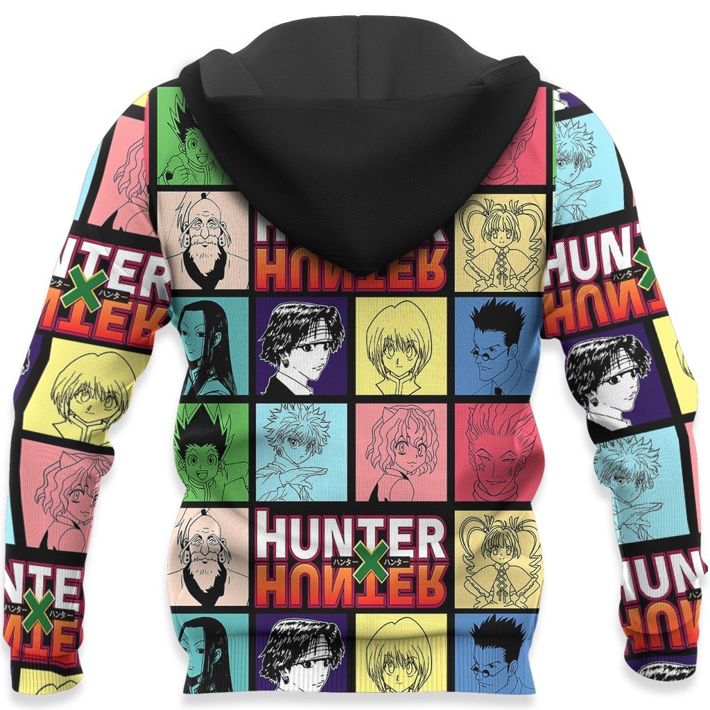 Hunter X Hunter Shirt Hunter X Hunter Charactes Frames Multicolor Hoodie Hunter X Hunter Merch Colorful