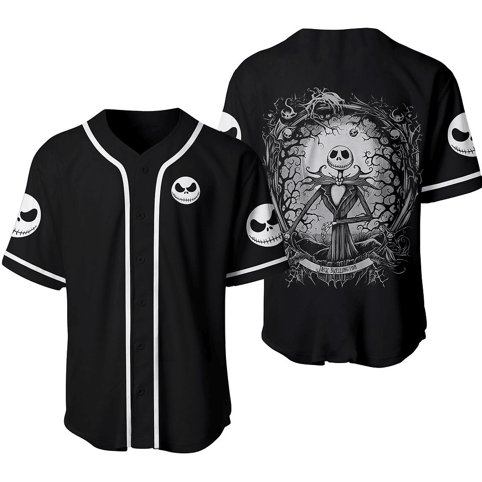 Tnbc Baseball Jersey Jack in Nightmare Forest Jersey Shirt Black Unisex Adult
