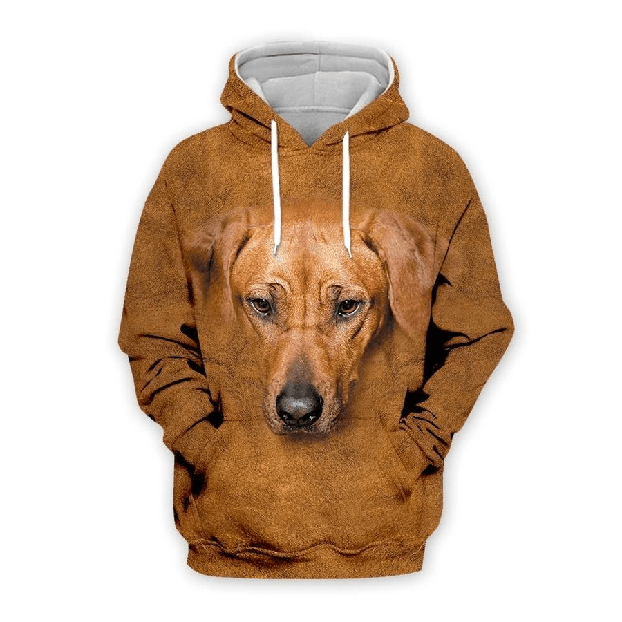 Dog Hoodie Rhodesian Ridgeback Graphic Hoodie Brown Unisex - Cozy Hoodie For Cold Weather