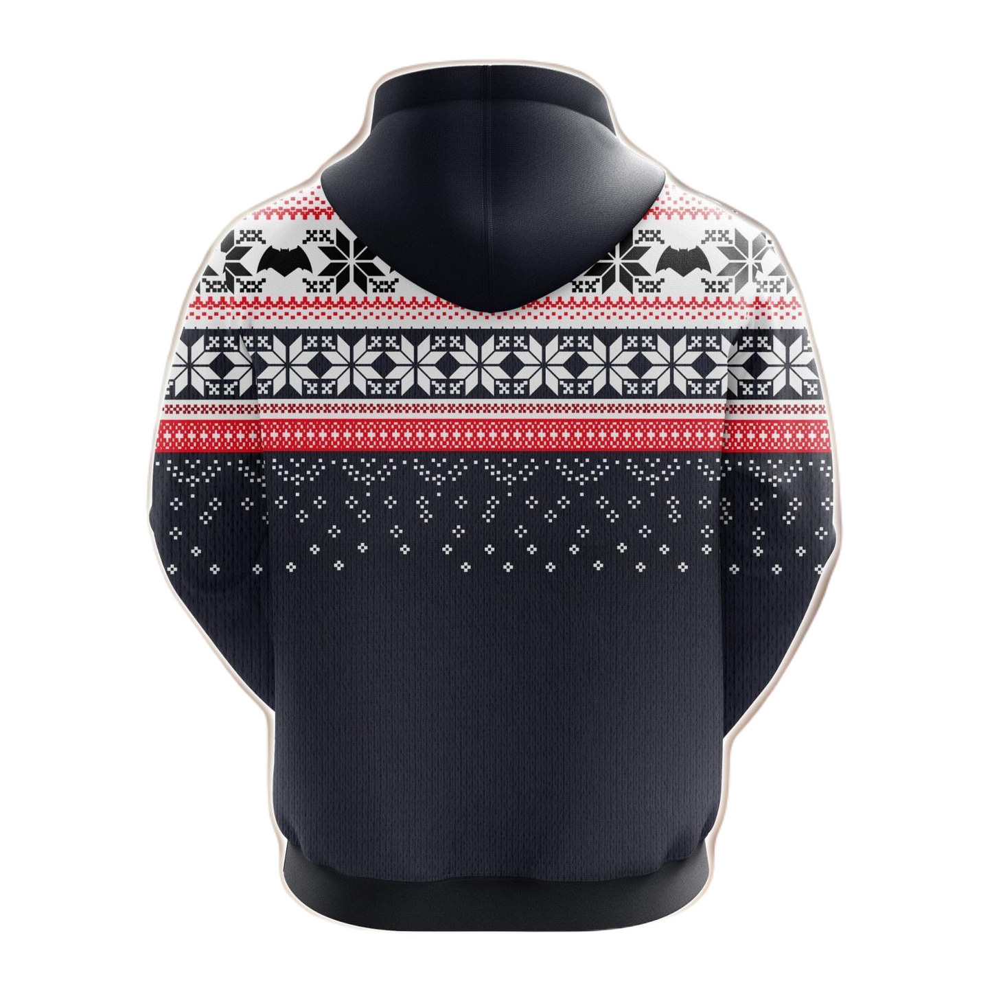 Batman Hoodie Dc Batman Gotham City Silhouette Christmas Pattern Hoodie Black White Unisex - Cozy Hoodie For Cold Weather