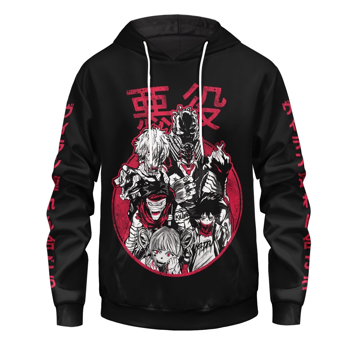 My Hero Academia Hoodie Villians Black Red Hoodie