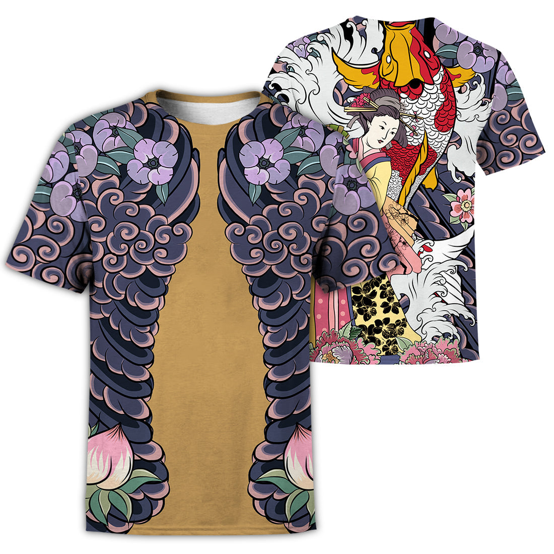 Japan Hoodie Japanese Lotus Cherry Blossom Tattoo Hoodie T-Shirt Japan - Trendy Gift For Men & Women