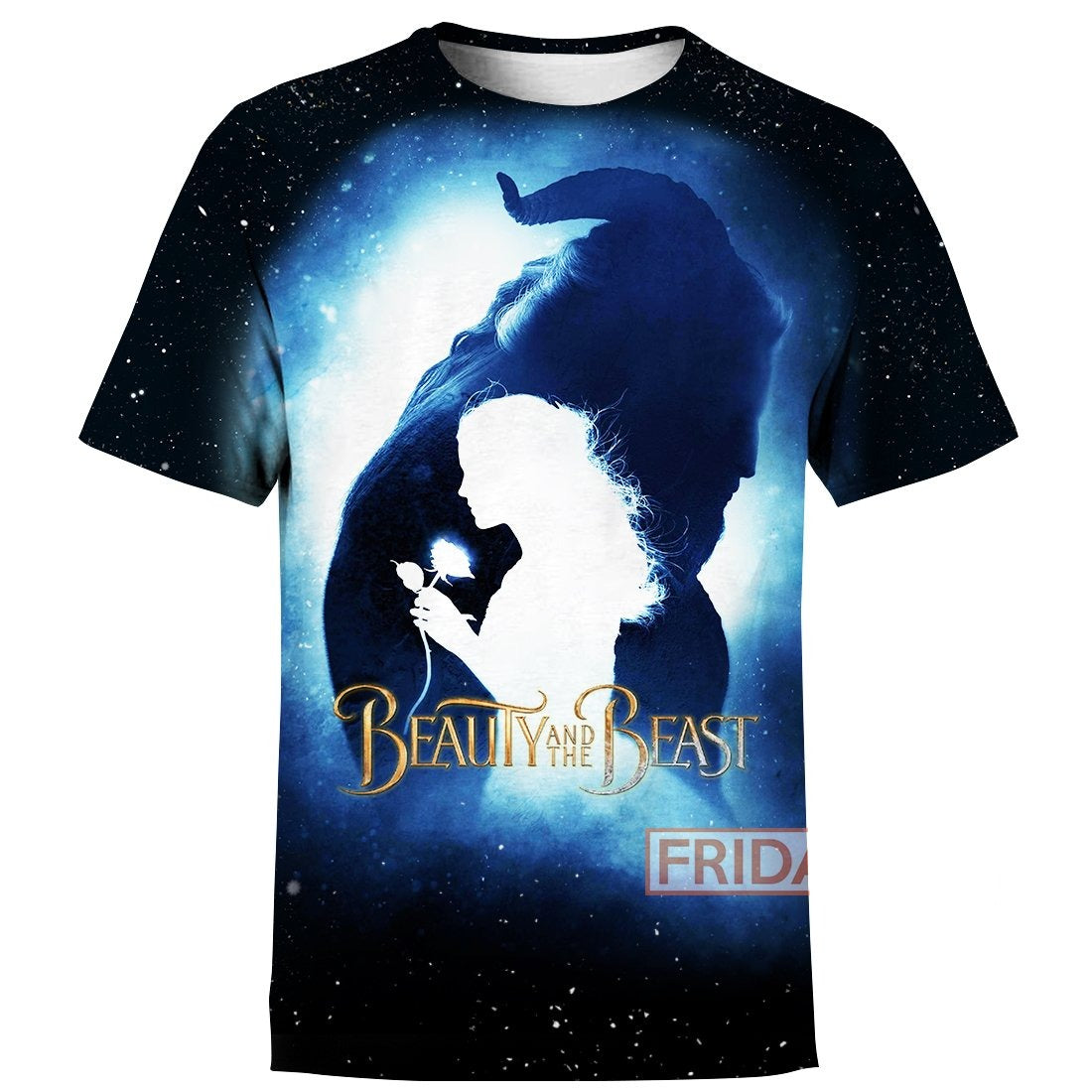 Beauty & The Beast T-shirt Beauty & The Beast Live-Action Movie Poster Art 3D Print T-shirt Amazing DN Hoodie Sweater Tank