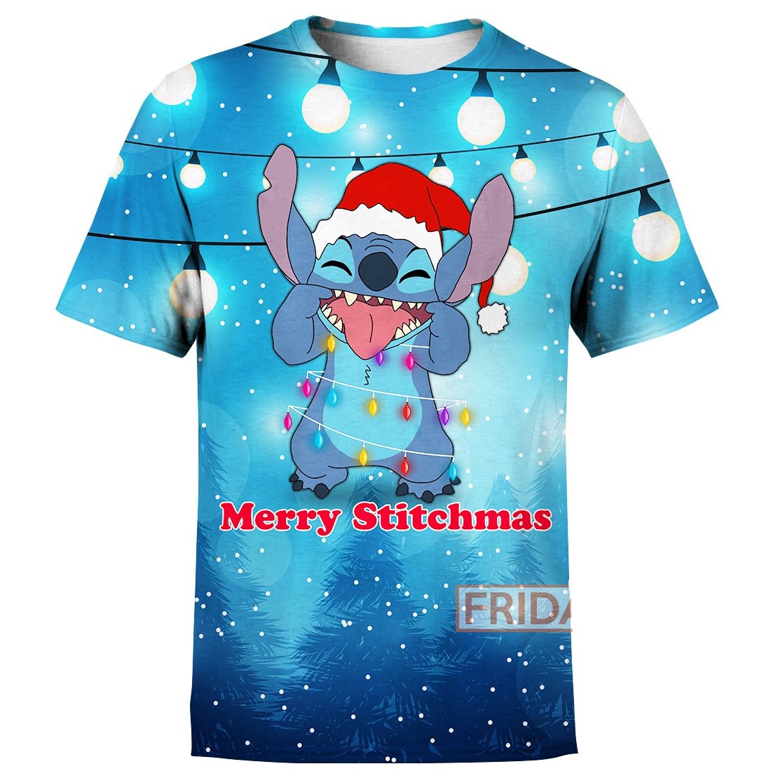 Stitch T-shirt Merry Stitchmas Christmas Light T-shirt Cute DN Hoodie Sweater Tank