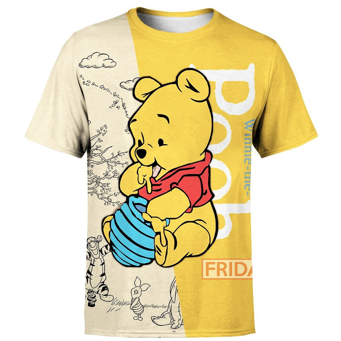 WTP T-shirt Adorable Winnie-the-Pooh Eating Honey ArtT-shirt Cute DN Hoodie Sweater Tank