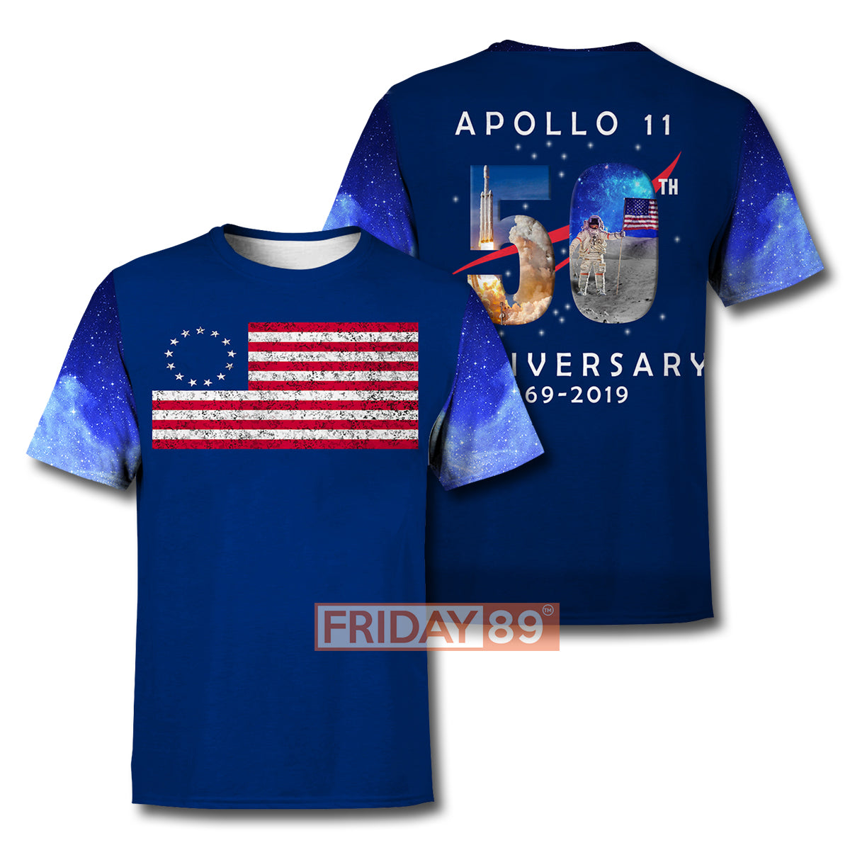 NASA T-shirt 50th Anniversary Apollo 11 Moon Landing T-shirt Amazing NASA Hoodie Sweater Tank 2024