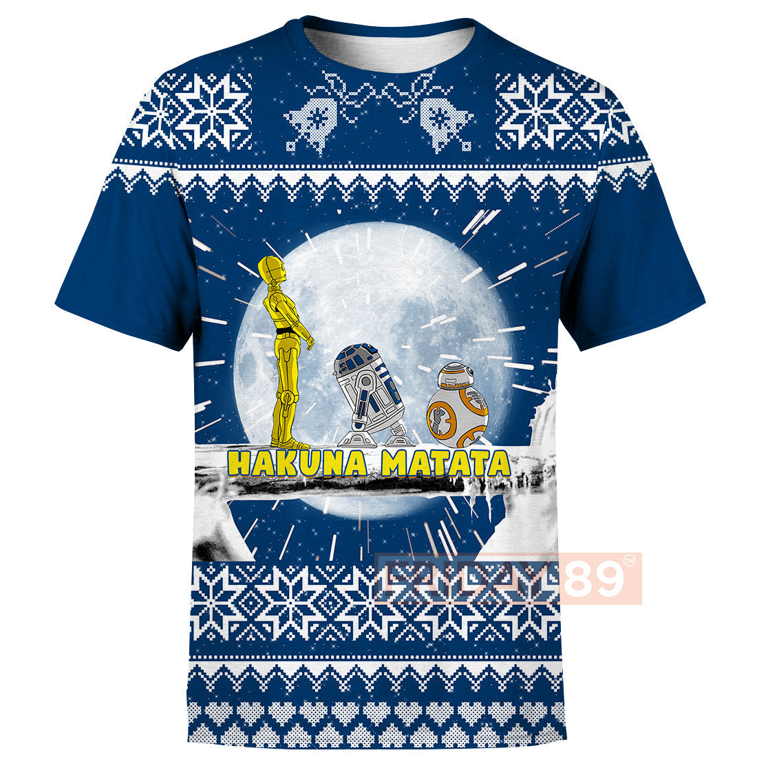 SW T-shirt Hakuna Matata Droidata R2-D2 C3PO And BB8 T-shirt Funny Amazing SW Hoodie Sweater Tank 2025