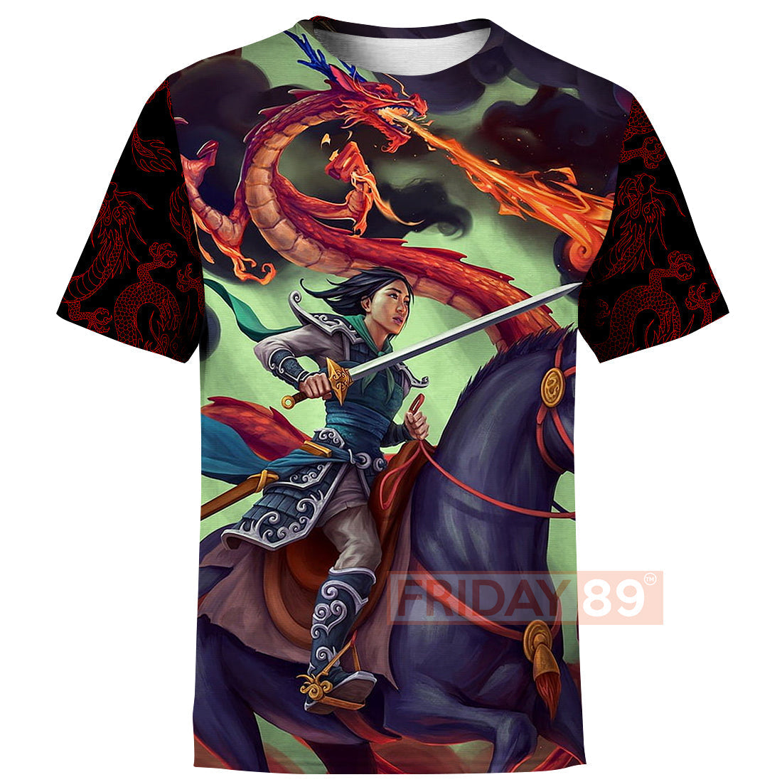 Mulan T-shirt Princess Mulan Warrior Art 3D Print T-shirt Awesome DN Hoodie Sweater Tank