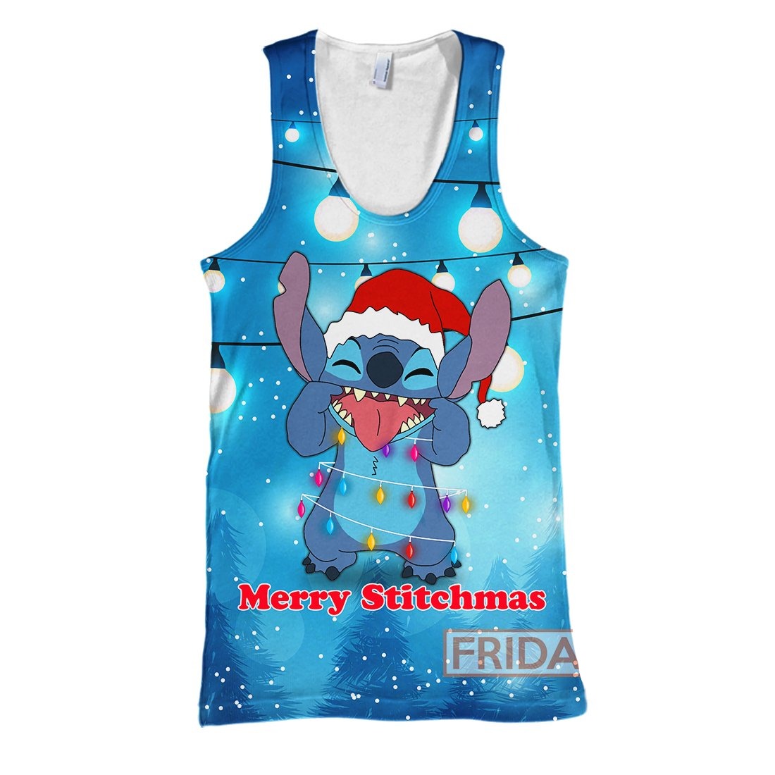 Stitch T-shirt Merry Stitchmas Christmas Light T-shirt Cute DN Hoodie Sweater Tank