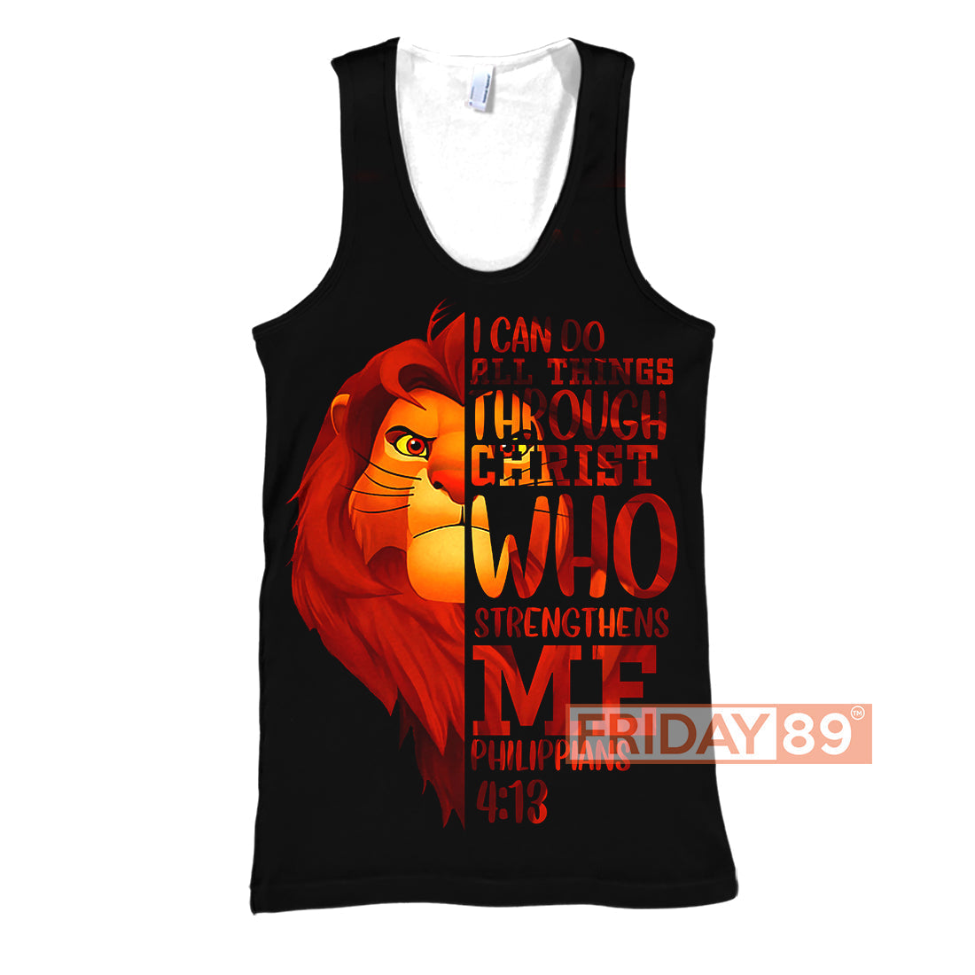 LK T-shirt Simba I Can Do All Things Through Christ Who Strengthens Me Shirt DN Hoodie Sweater Tank