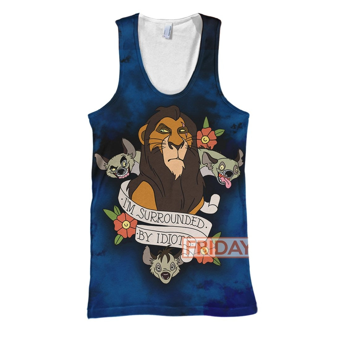 DN LK T-shirt I'm Surrounded By Idiots Scar T-shirt Amazing DN LK Hoodie Sweater Tank