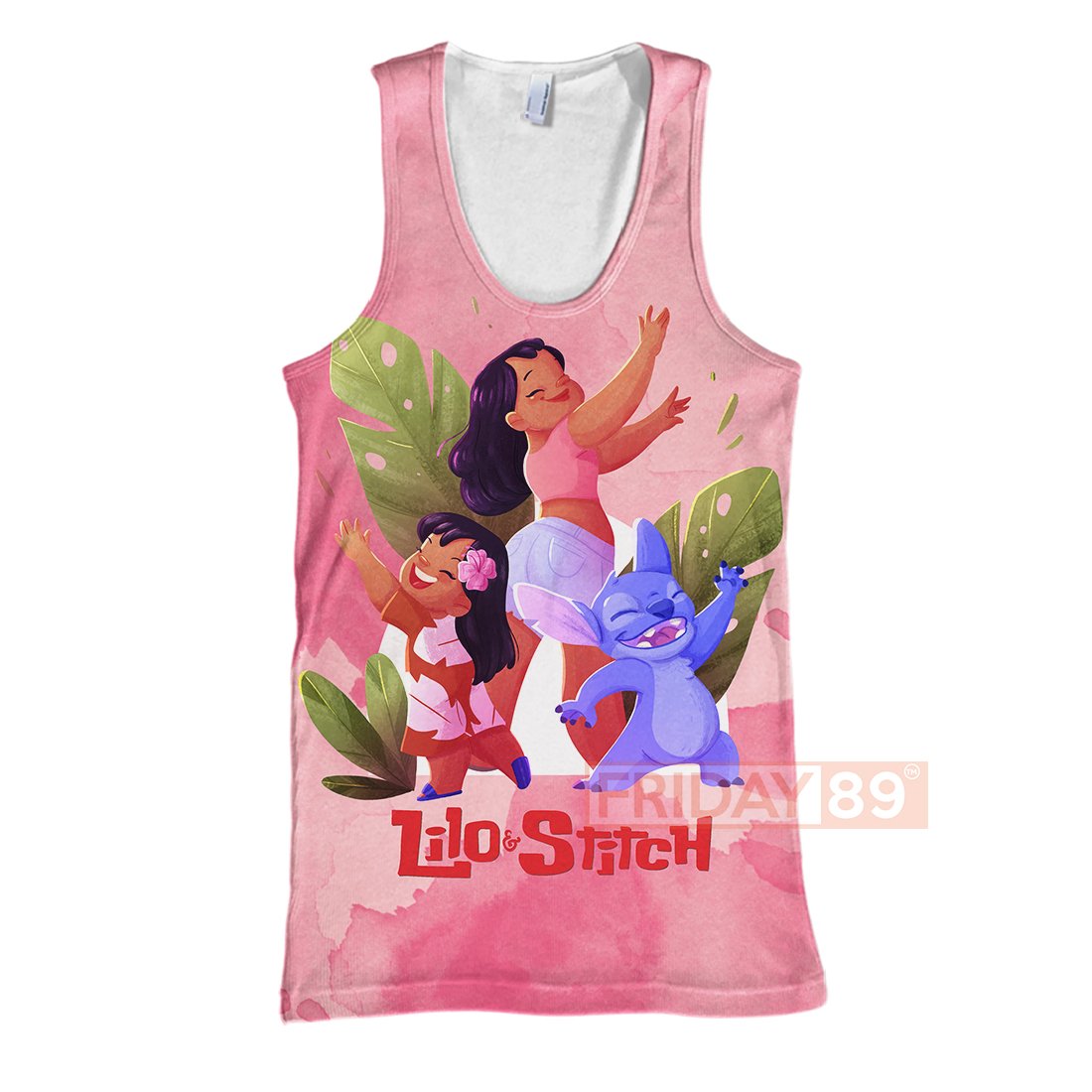 Lilo & Stitch T-shirt Ohana Means Family Pink T-shirt Hoodie
