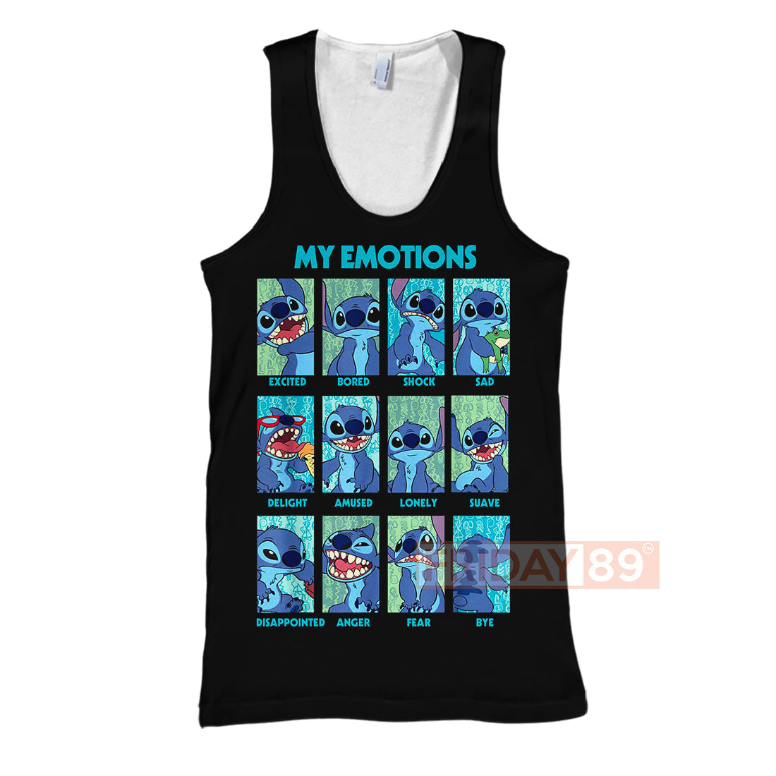 Stitch T-shirt Stitch Emotions Hoodie I Don't Feel Like Being An Today Stitch T Shirt Cute DN Hoodie Sweater Tank