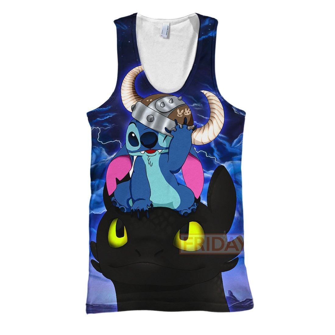 Stitch T-shirt Stitch And Toothless Dragon How To Train Your Dragon 3D Print T-shirt Awesome DN Hoodie Sweater Tank