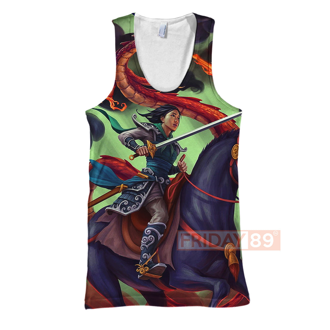 Mulan T-shirt Princess Mulan Warrior Art 3D Print T-shirt Awesome DN Hoodie Sweater Tank