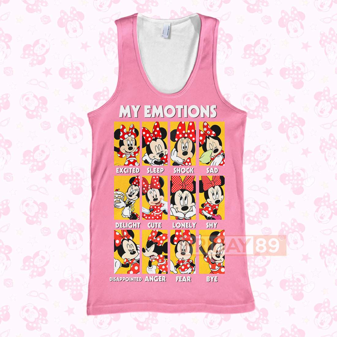 DN MN Mouse T-shirt Adorable Minnie My Emotions 3D PRINT T-shirt Awesome Cute DN Hoodie Sweater Tank