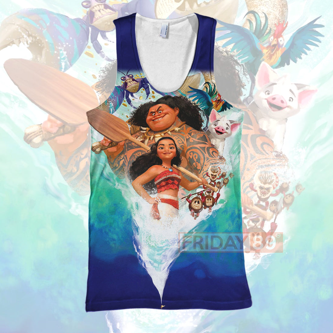 Moana T-shirt Moana Princess & Maui Magical Ocean 3D Print T-shirt Amazing DN Hoodie Sweater Tank