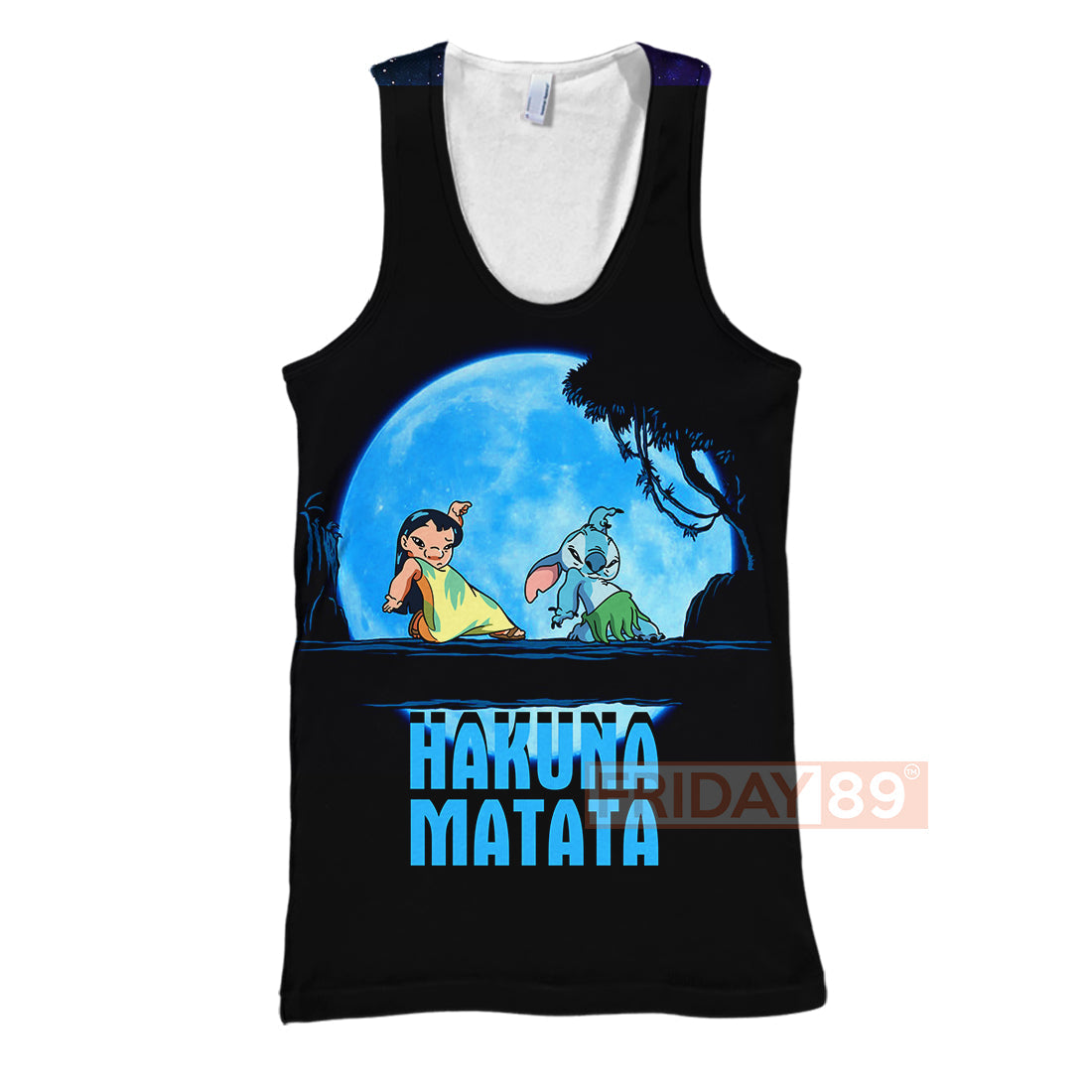 Stitch & Lilo T-shirt Walking In The Moon Hakuna Matata 3D Print T-shirt Cute DN Hoodie Sweater Tank