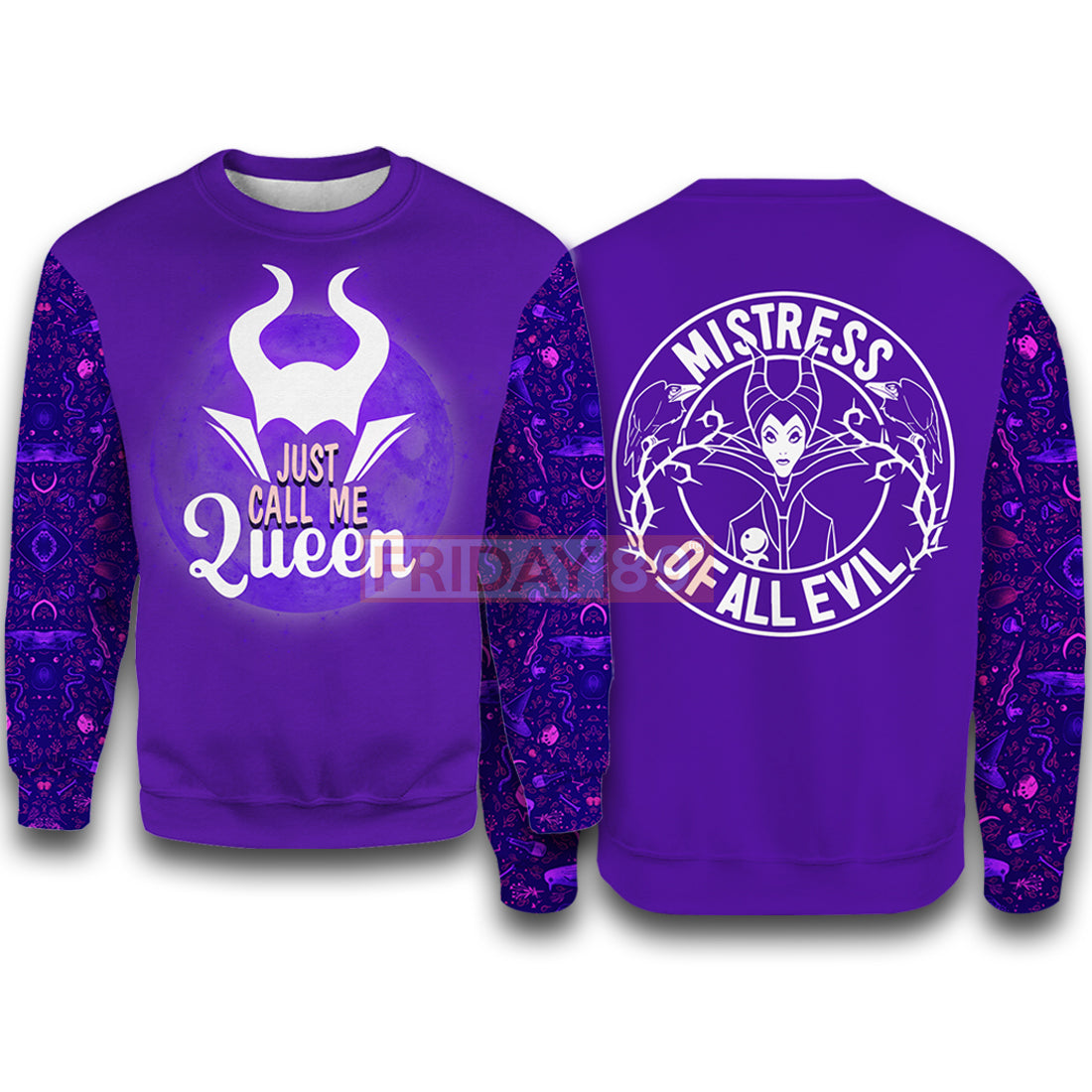 Maleficent T-shirt Just Call Me Queen T-shirt Awesome DN Hoodie Sweater Tank