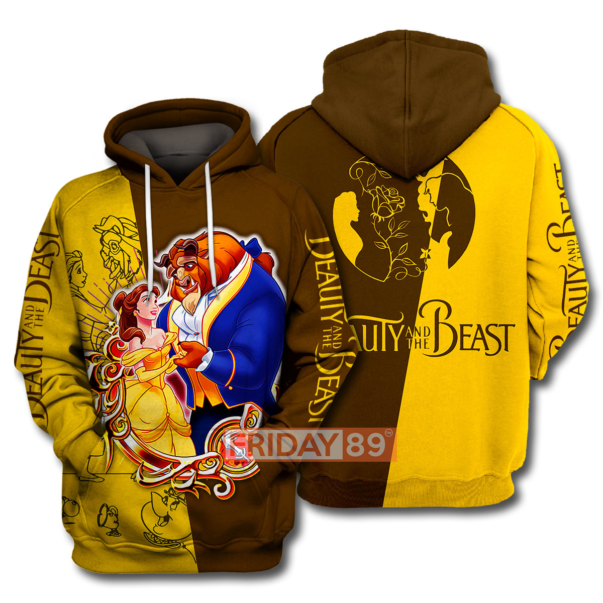 Beauty & The Beast T-shirt Beauty & The Beast DN Animated Film 3D Print T-shirt Amazing DN Hoodie Sweater Tank