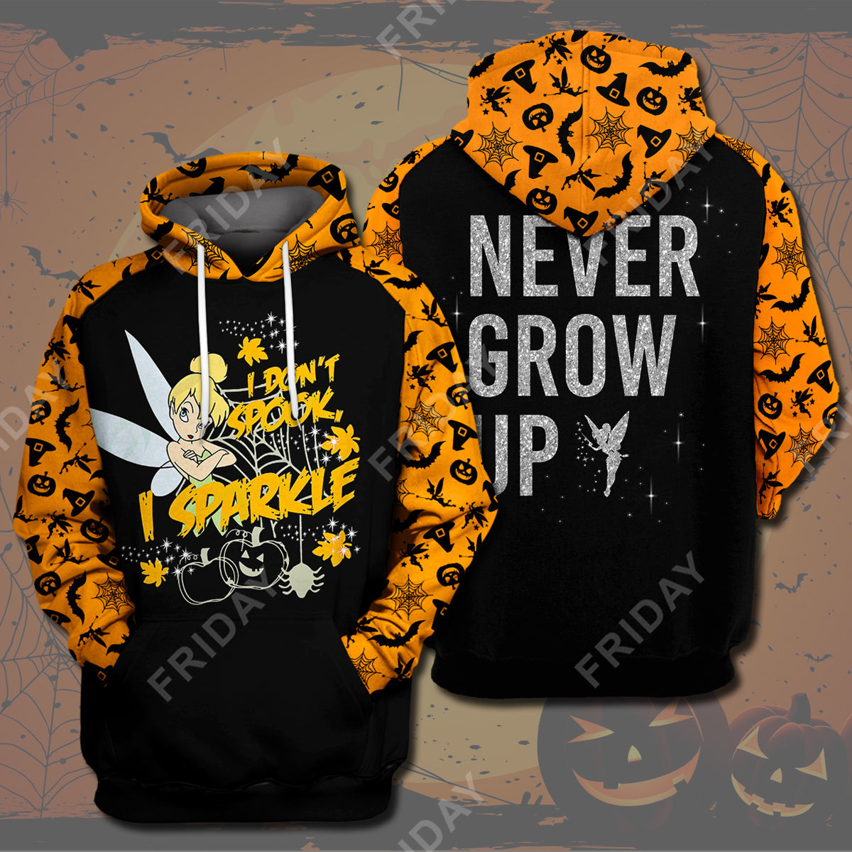 DN T-shirt Tinker.B I Don't Spook I Sparkle Halloween T-shirt Amazing Tinkerbell Hoodie Sweater Tank