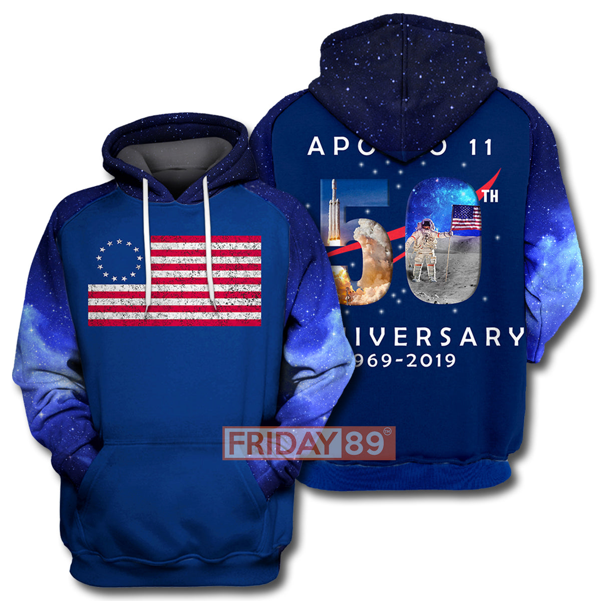 NASA T-shirt 50th Anniversary Apollo 11 Moon Landing T-shirt Amazing NASA Hoodie Sweater Tank