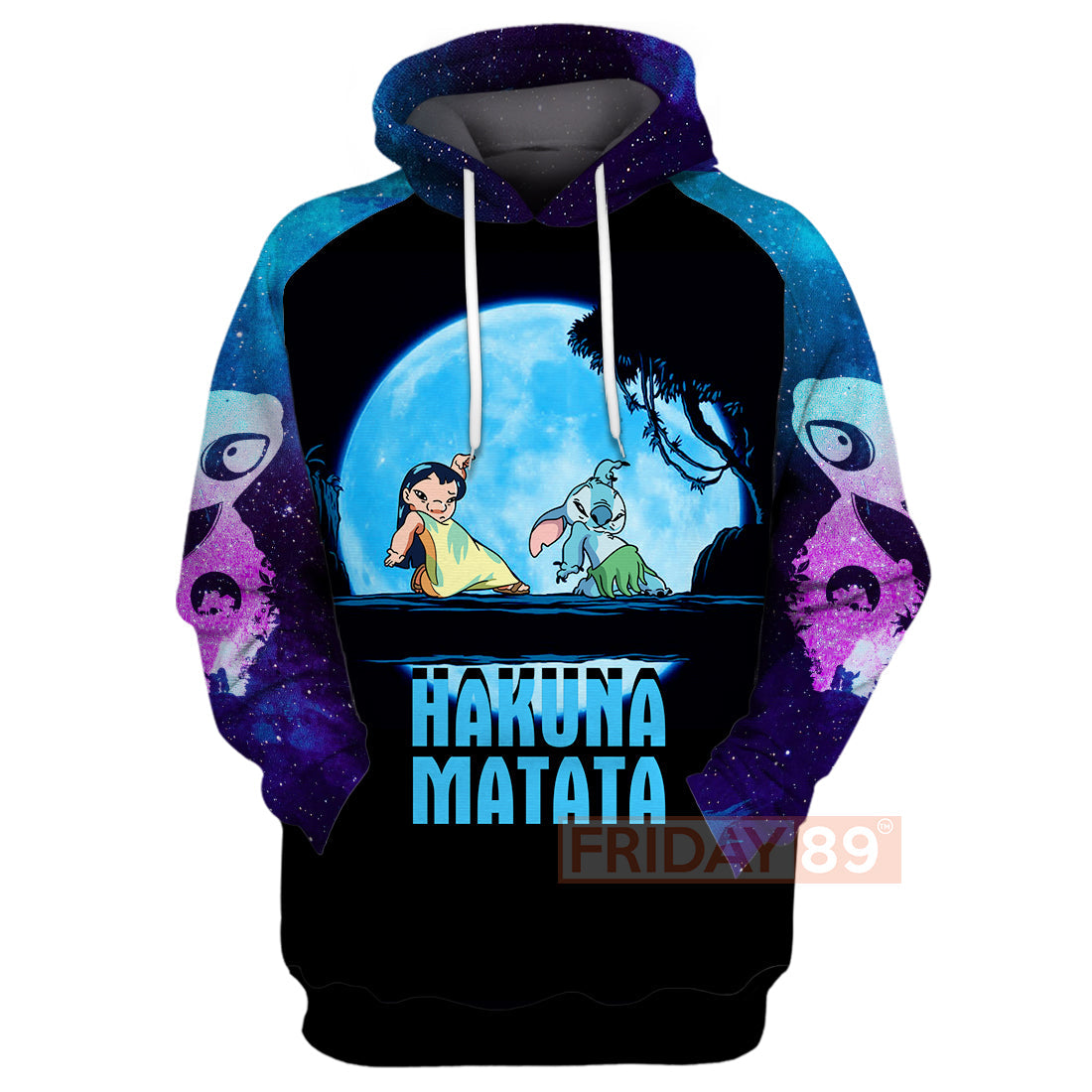 Stitch & Lilo T-shirt Walking In The Moon Hakuna Matata 3D Print T-shirt Cute DN Hoodie Sweater Tank