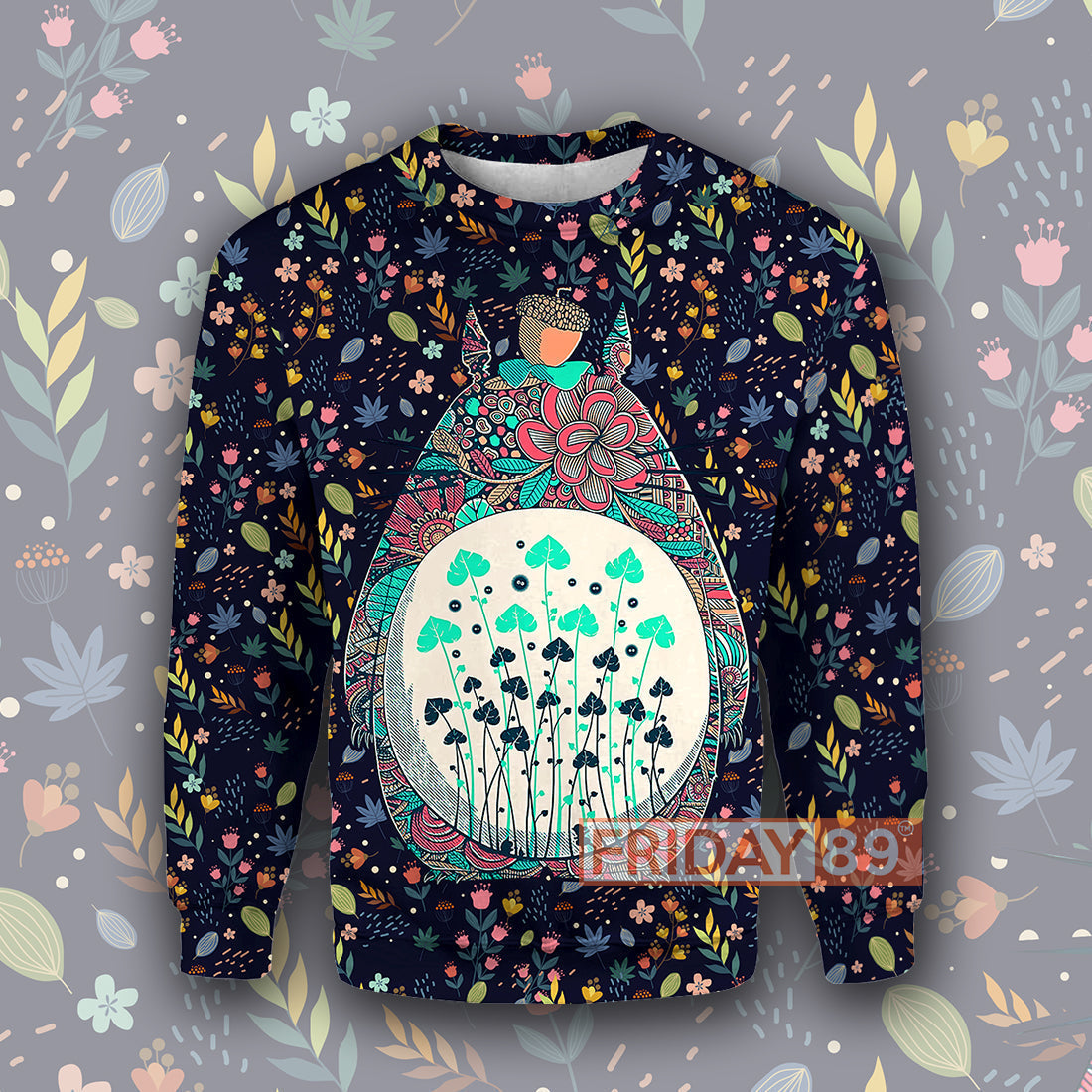 S.Ghibli Hoodie S.Ghibli My Neighbor Floral Pattern 3D Print T-shirt Awesome S.Ghibli Totoro Hoodie Sweater Tank