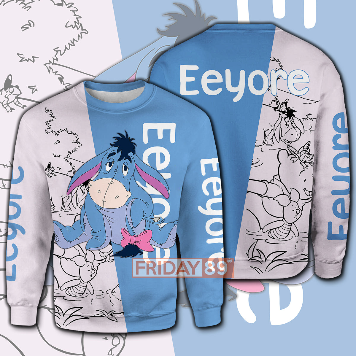 WTP T-shirt Eeyore Adorable Donkey Pooh Friends T-shirt Awesome DN Hoodie Sweater Tank