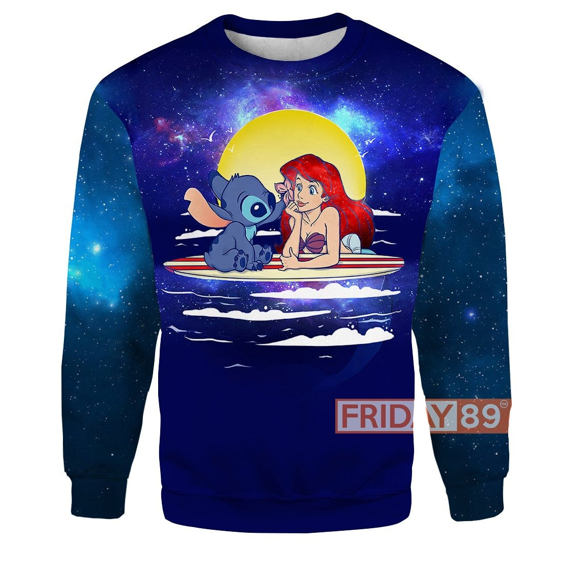 Stitch T-shirt Stitch And Mermaid Princess T-shirt High Quality DN Hoodie Sweater Tank