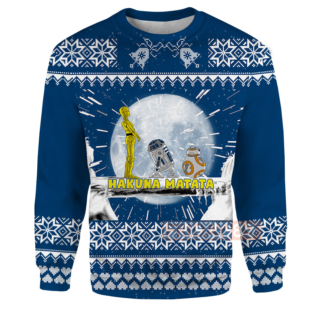 SW T-shirt Hakuna Matata Droidata R2-D2 C3PO And BB8 T-shirt Funny Amazing SW Hoodie Sweater Tank 2023