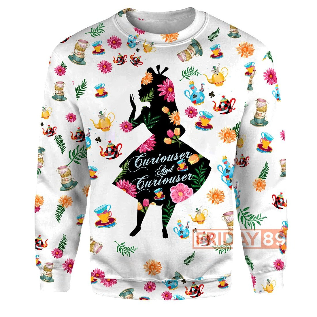 AIW T-shirt DN AIW Curiouser Beauty Floral Pattern T-shirt Amazing High Quality DN Hoodie Sweater Tank